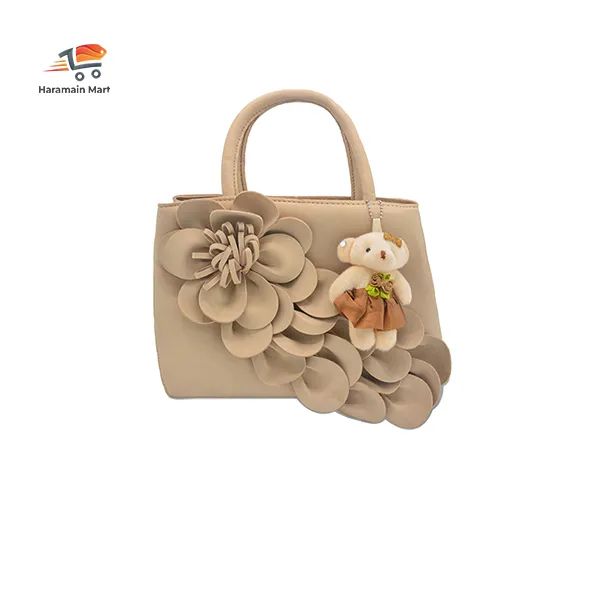 Cute Leather Stylish Flower Design bag, Handbag For Women, Cute Big Fashion Shoulder Bag, Ladies Floral Embroidered Bag