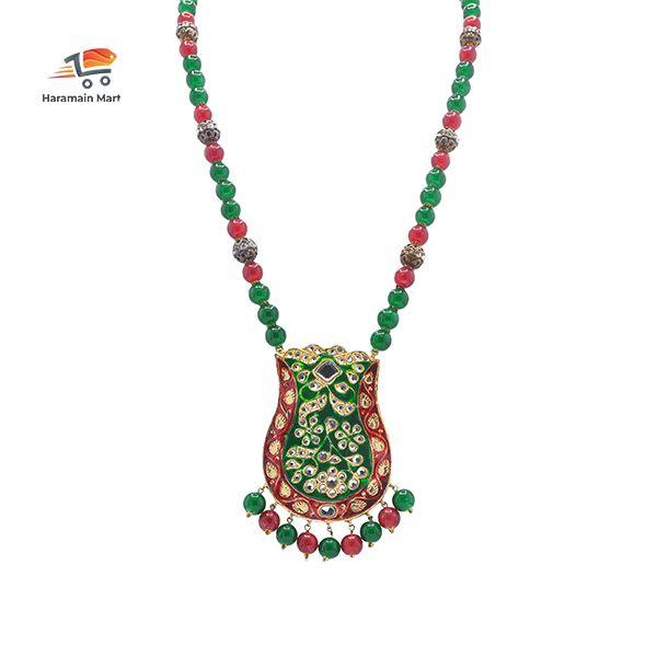 Pendant Necklace, Jade Beaded Pendant, Necklace, Necklace for Women, Jade Crystal Necklace for Girls.