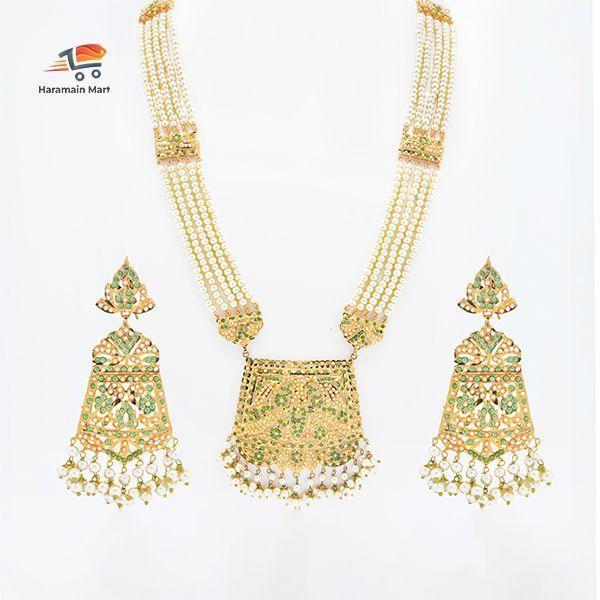 Long Necklace Set, Beautiful Pearl Set, Long Necklace Set, pearl necklace set beautiful design.