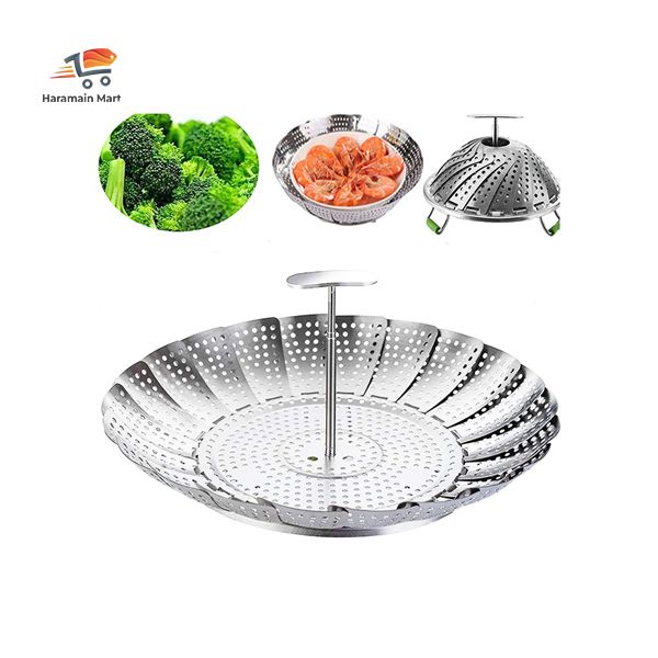 Folding Mesh Steamer Basket Steel