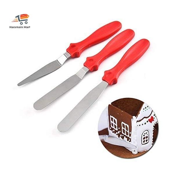 3-Piece Stainless Steel Icing Spatula Variety Set