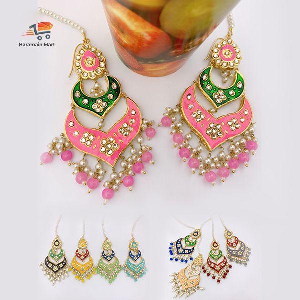 Pearls Multi Colour Maang Tikka