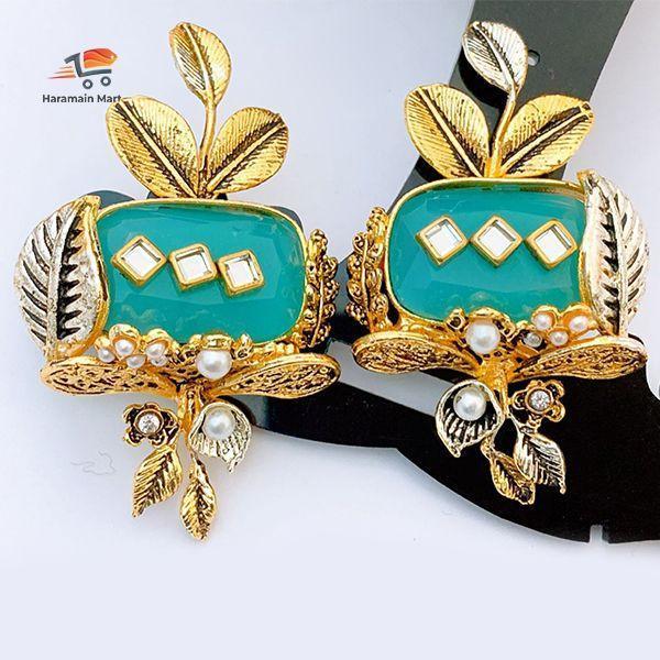 STONE STUD EARRINGS